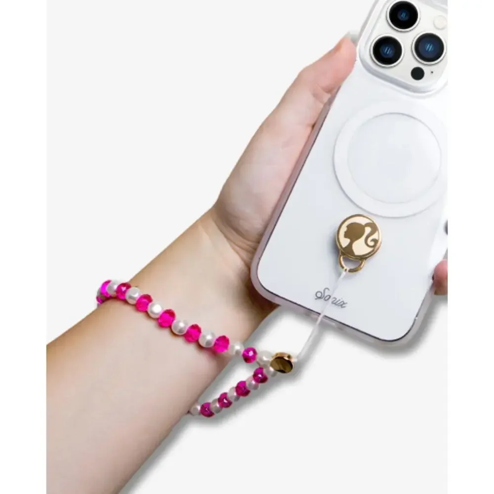 Sonix Barbie Pink Adhesive Beaded Gold Came Silhouette Wristlet New in box